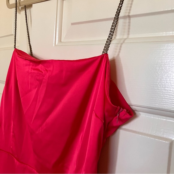 NWT Nasty Gal Diamante Strap Hot Pink Mini Dress - Picture 8 of 15